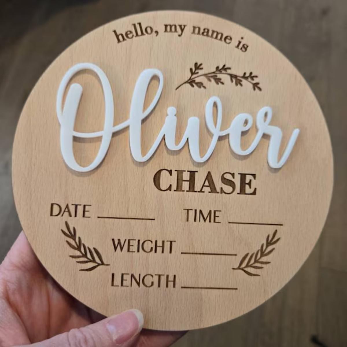 Home Decor For Wedding - 1 Pezzo Targa Personalizzata in Legno