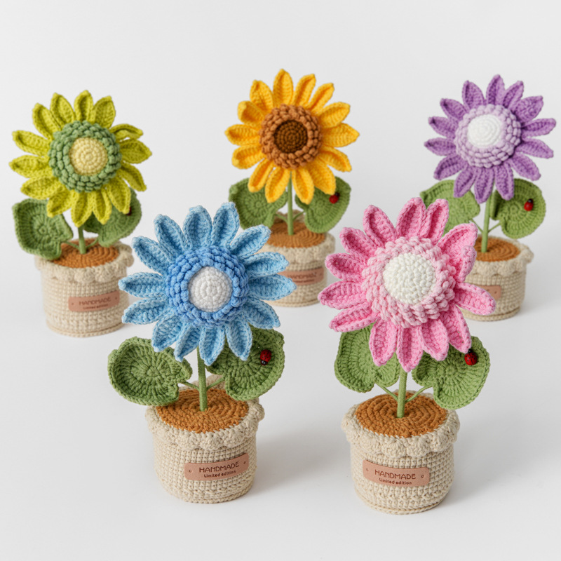 Yarn Home Decor - Creativo tessuto grande filato di girasole