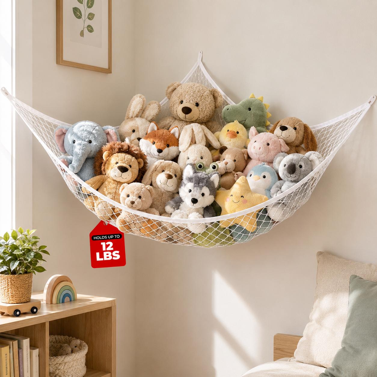 Home Decor Com - Amaca portaoggetti in rete per giocattoli,