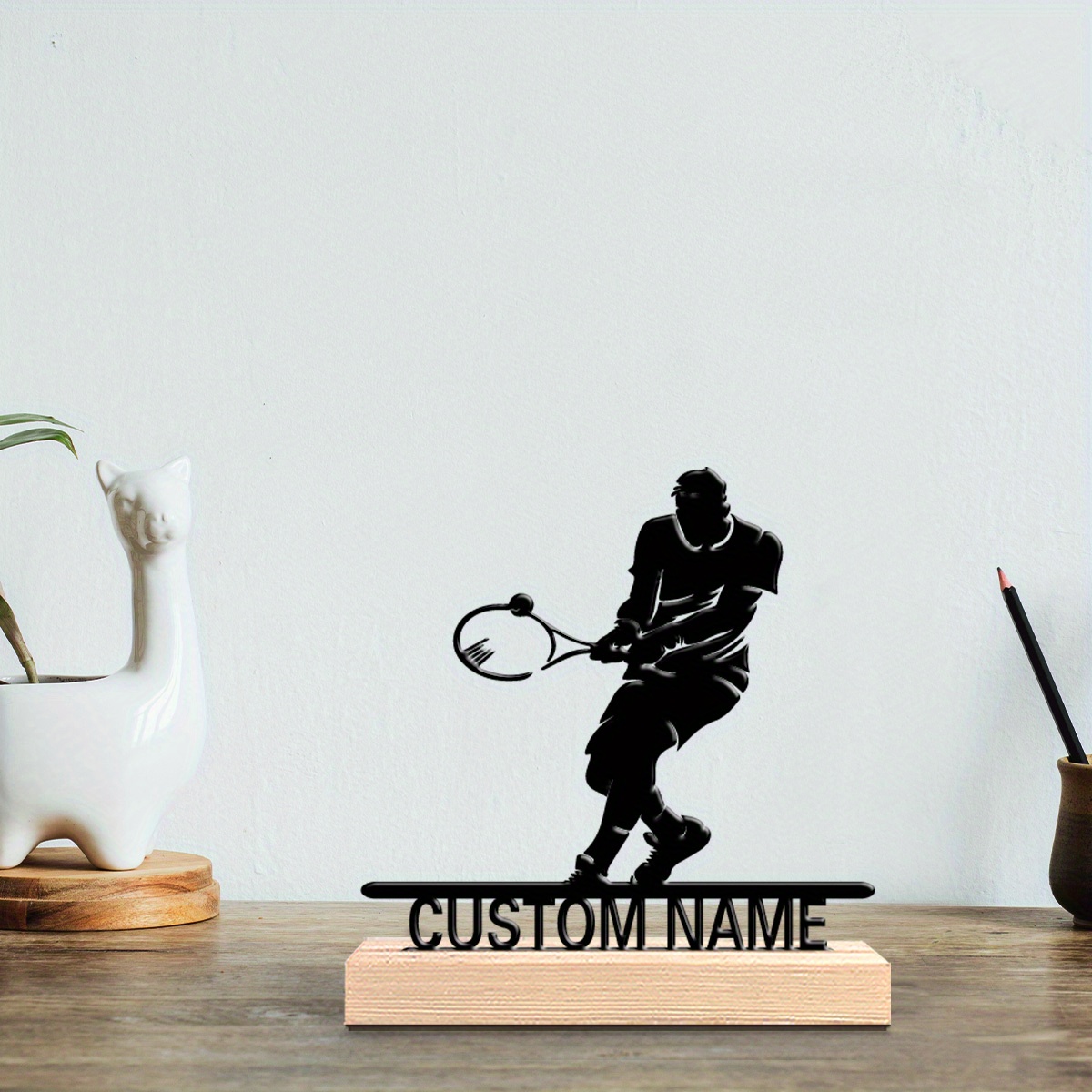 Home Decor Design Interior - Statua in Metallo Personalizzata di Tennista