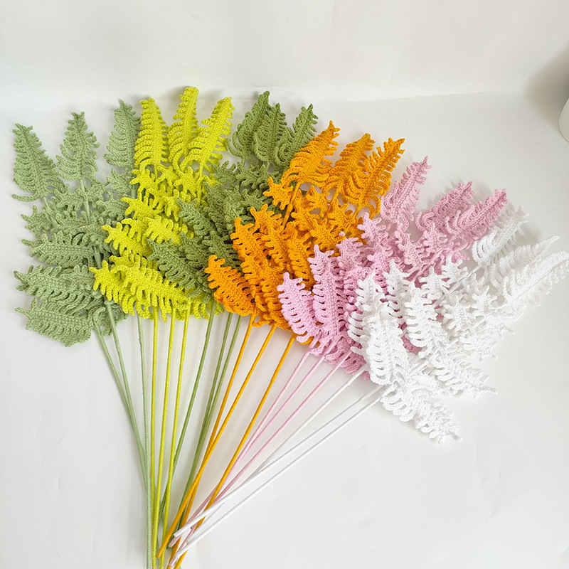 Yarn Home Decor - Nuovo Bouquet di fiori con foglie