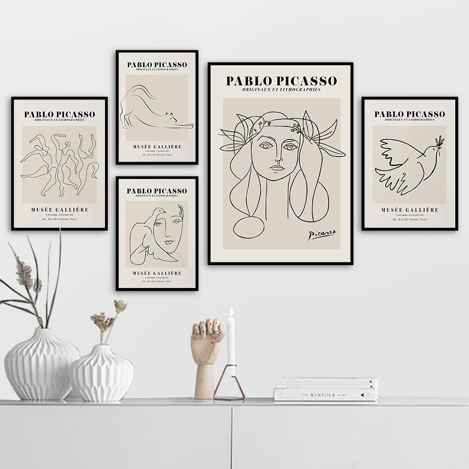 Picasso Line Cat Pigeon Girl P - Home Decor Exhibition recensione e prezzo