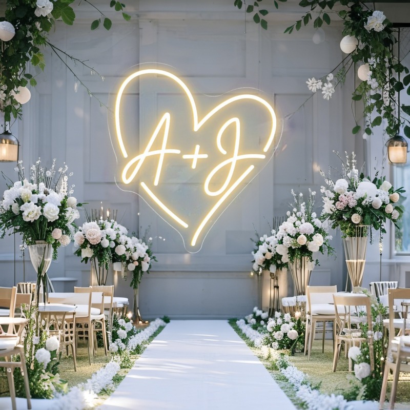 Insegna al neon a LED con iniz - Home Decor For Wedding recensione e prezzo