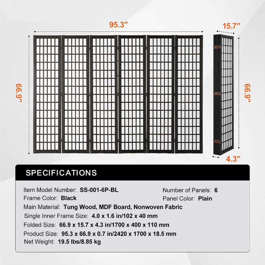 Divisorio Giapponese a 6 Panne - Room Divider Screen recensione e prezzo