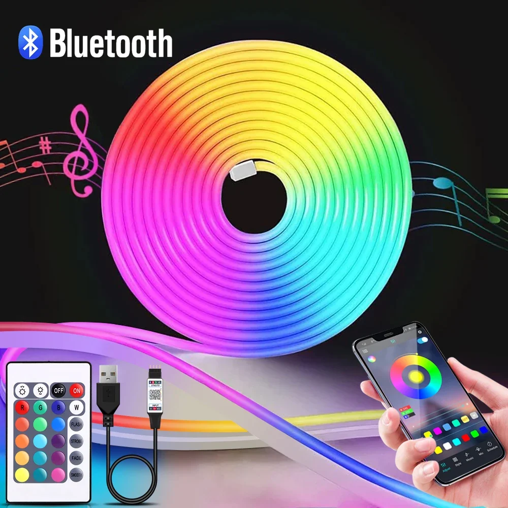1-5m RGB LED Neon Strip Light  - Home Decor Com recensione e prezzo